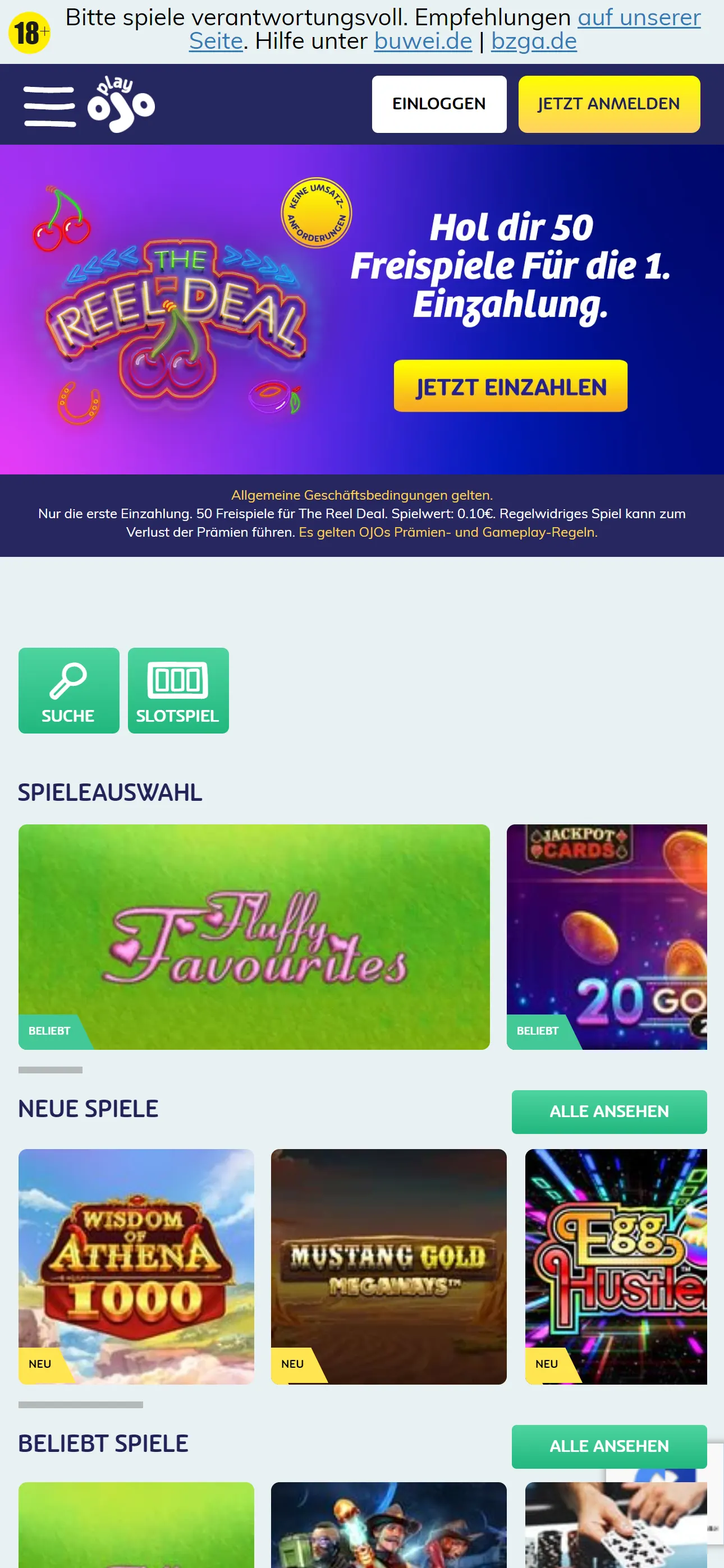 Playojo Casino — mobil